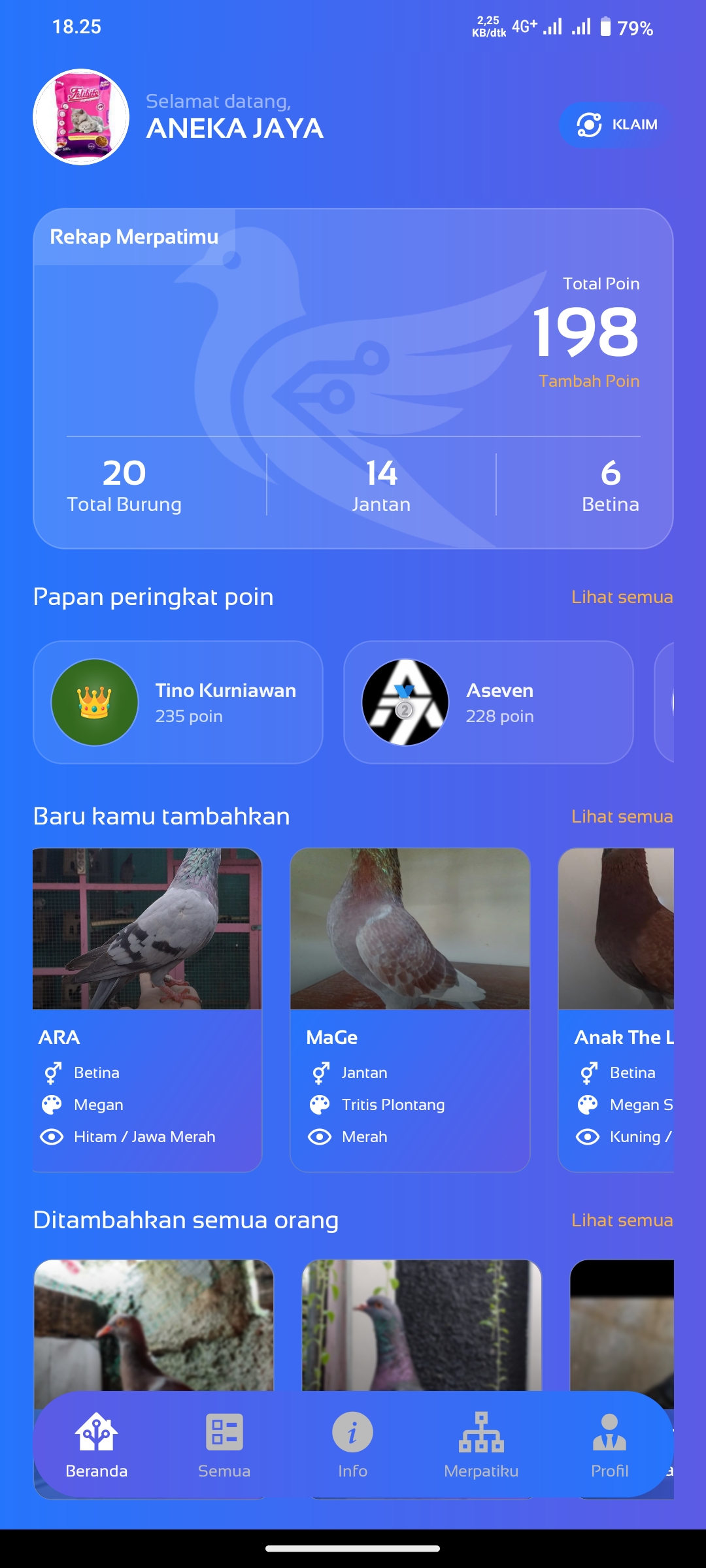 Merpatiku screenshot 1